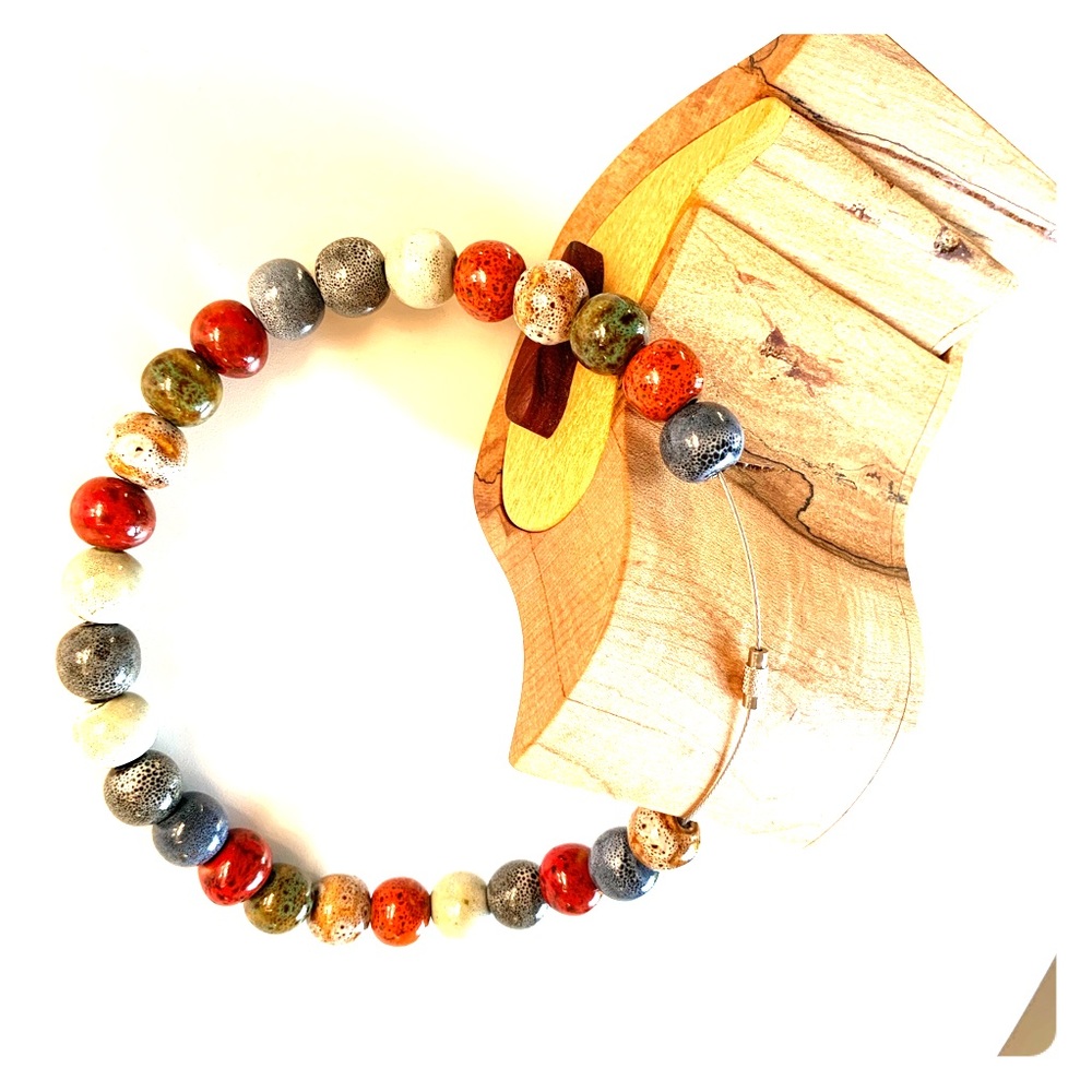 Glass bean necklace!